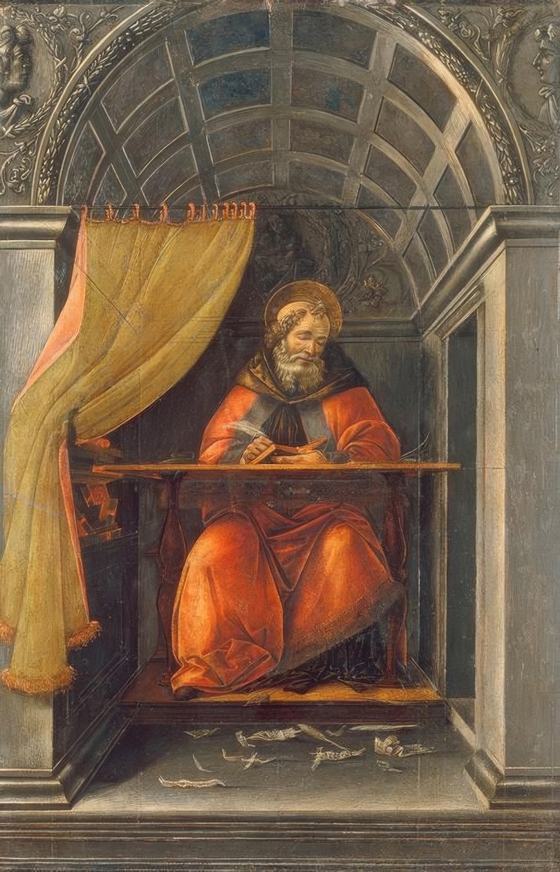 Saint Augustine i cellen av Sandro Botticelli