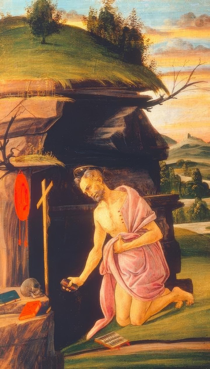 Saint Jerome i ørkenen av Sandro Botticelli