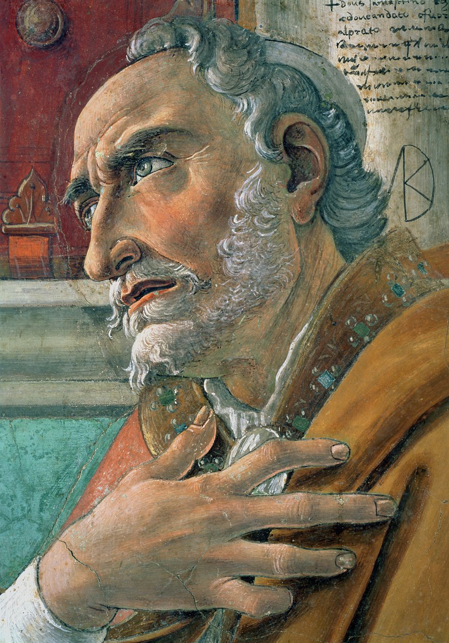 Detalj fra St. Augustine i hans studie, 1480 av Sandro Botticelli
