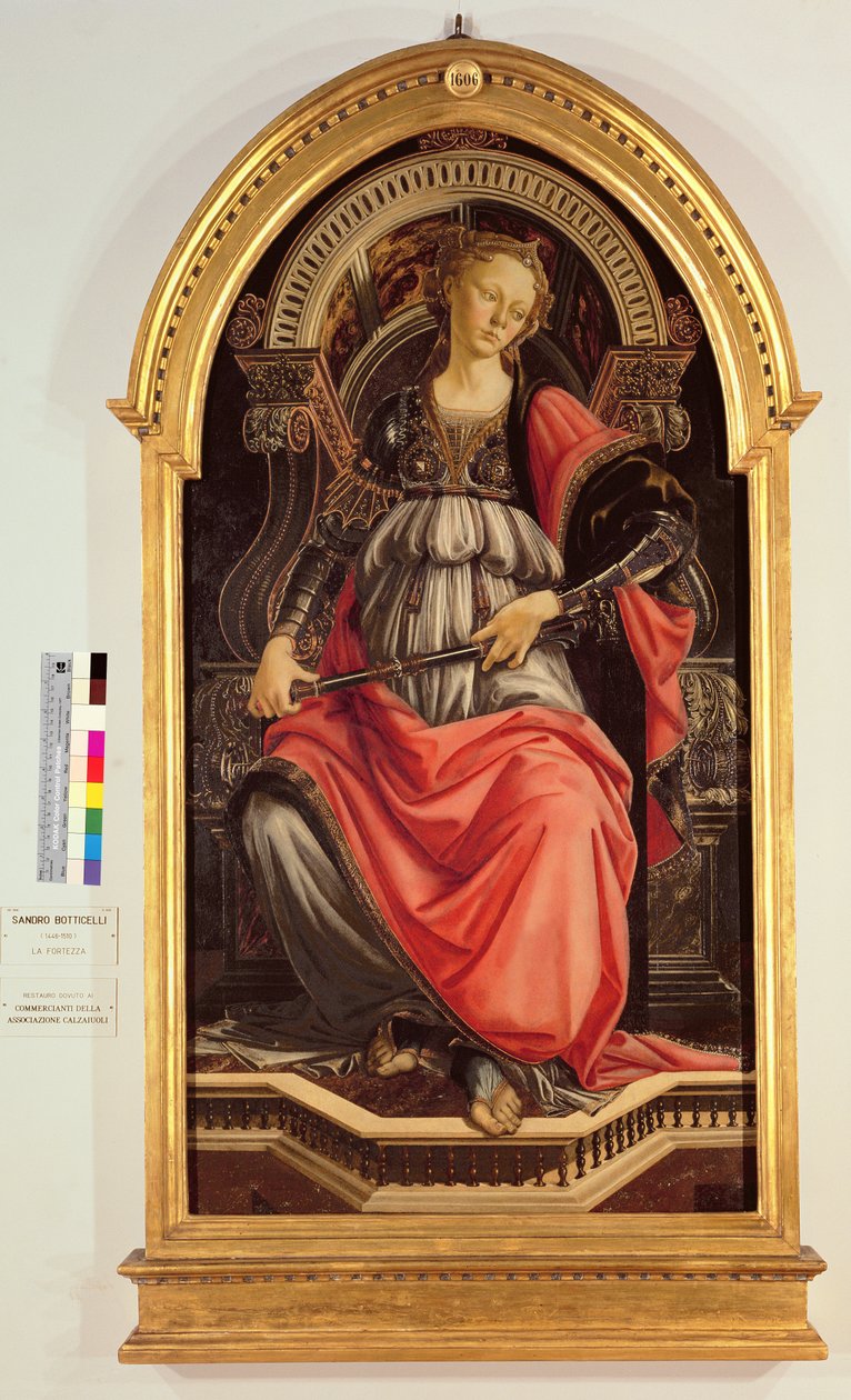 Fortitude (panel fra Six Virtues bestilt for kammeret for Merchant's Guild Hall) 1470 av Sandro Botticelli