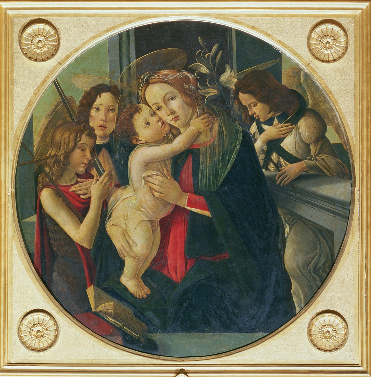 Madonna og barn med døperen Johannes av Sandro Botticelli