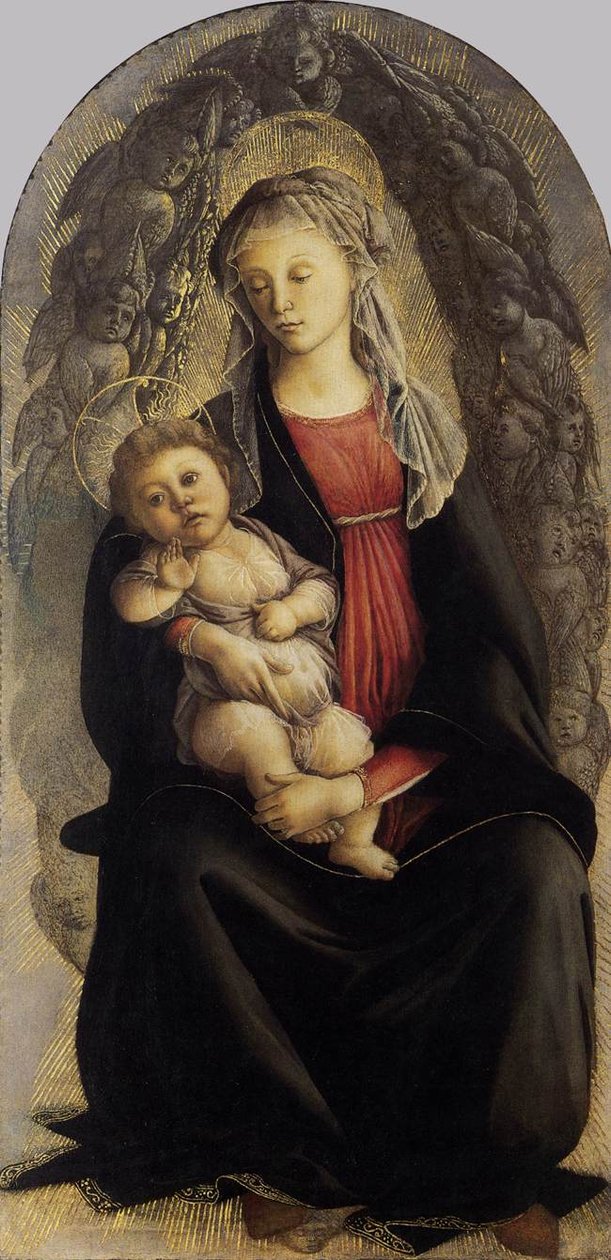 Madonna in Glory med Seraphim av Sandro Botticelli