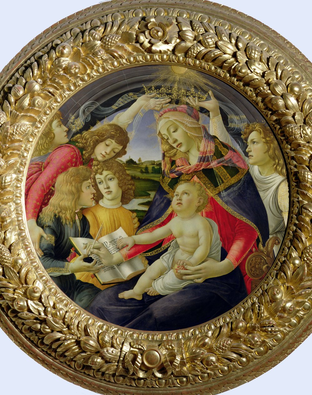 Madonna of the Magnificat, 1482 (tempera på panel) av Sandro Botticelli