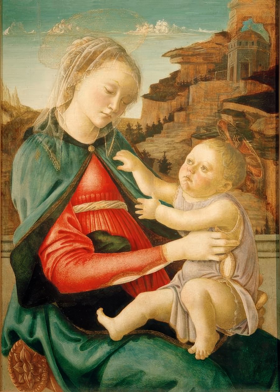 Maria mit Kind (Madonna Guidi) av Sandro Botticelli