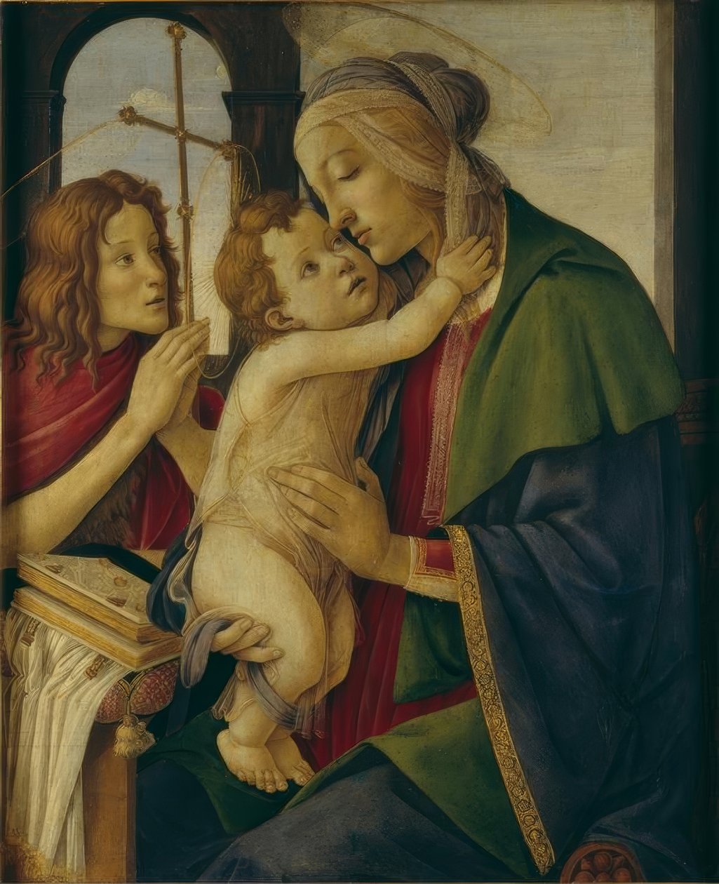Maria med barnet og Johannesknaben av Sandro Botticelli