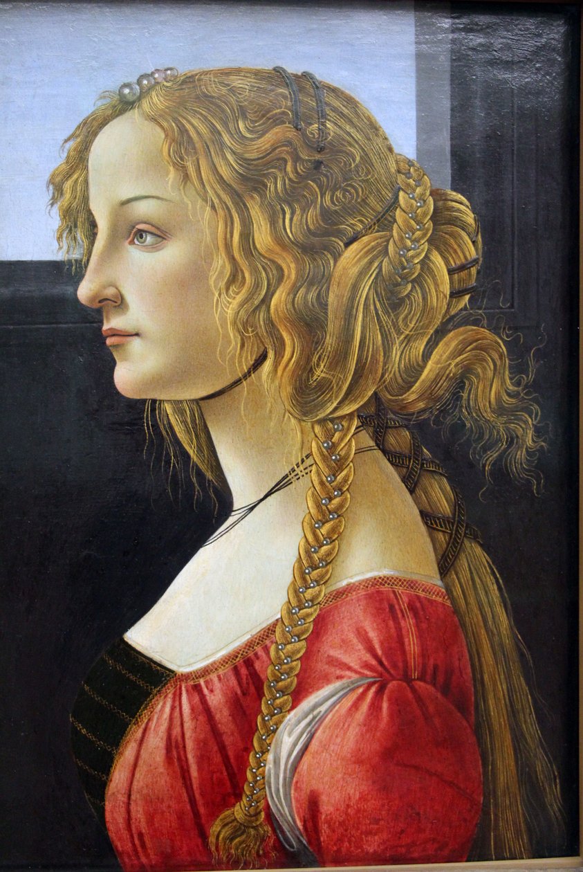 Profilportrett av en ung kvinne av Sandro Botticelli