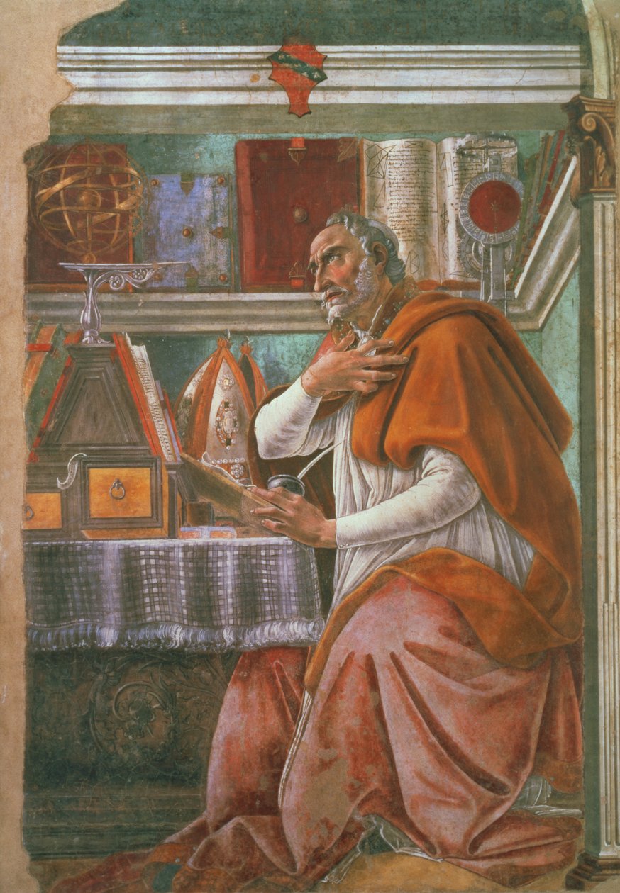 St Augustine i sin celle, ca. 1480 av Sandro Botticelli