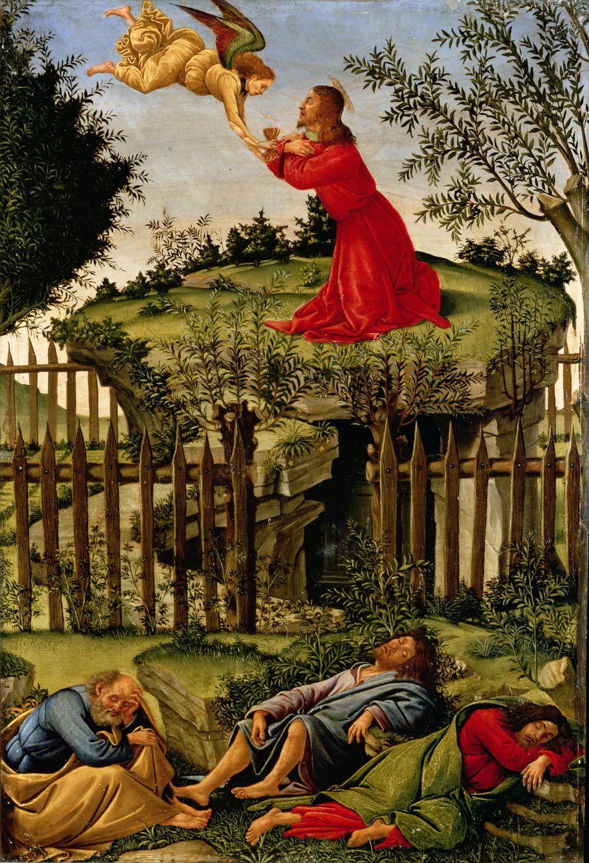 Kvalen i hagen, ca. 1500 av Sandro Botticelli