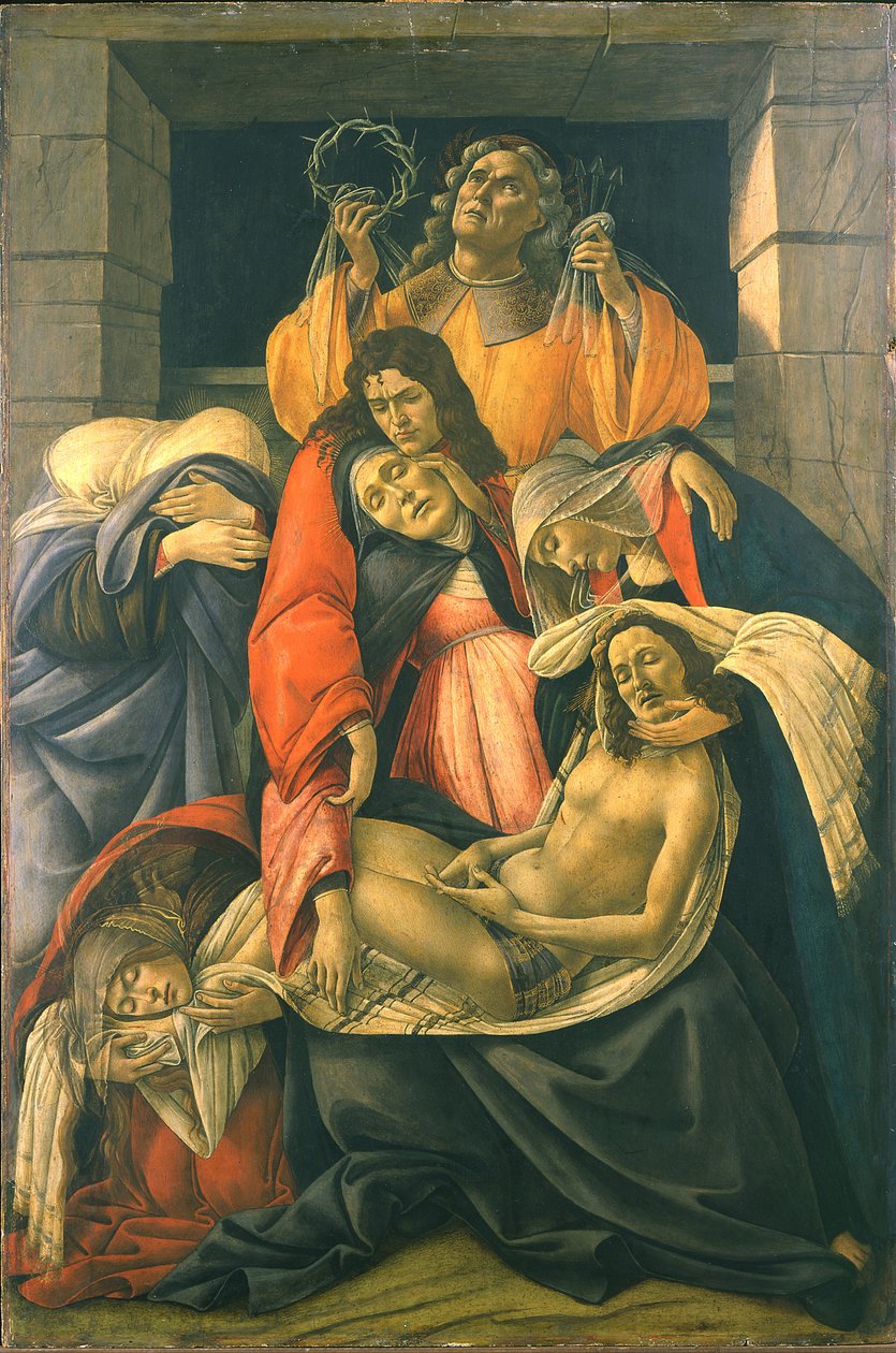 Klagesangen over den døde Kristus av Sandro Botticelli