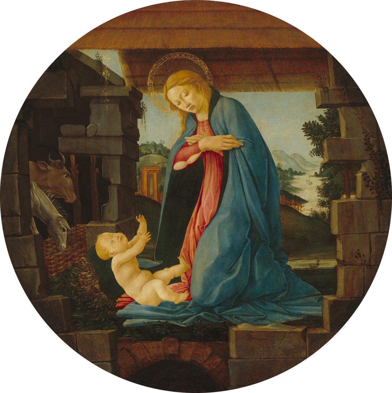 Jomfruen beundrer barnet av Sandro Botticelli