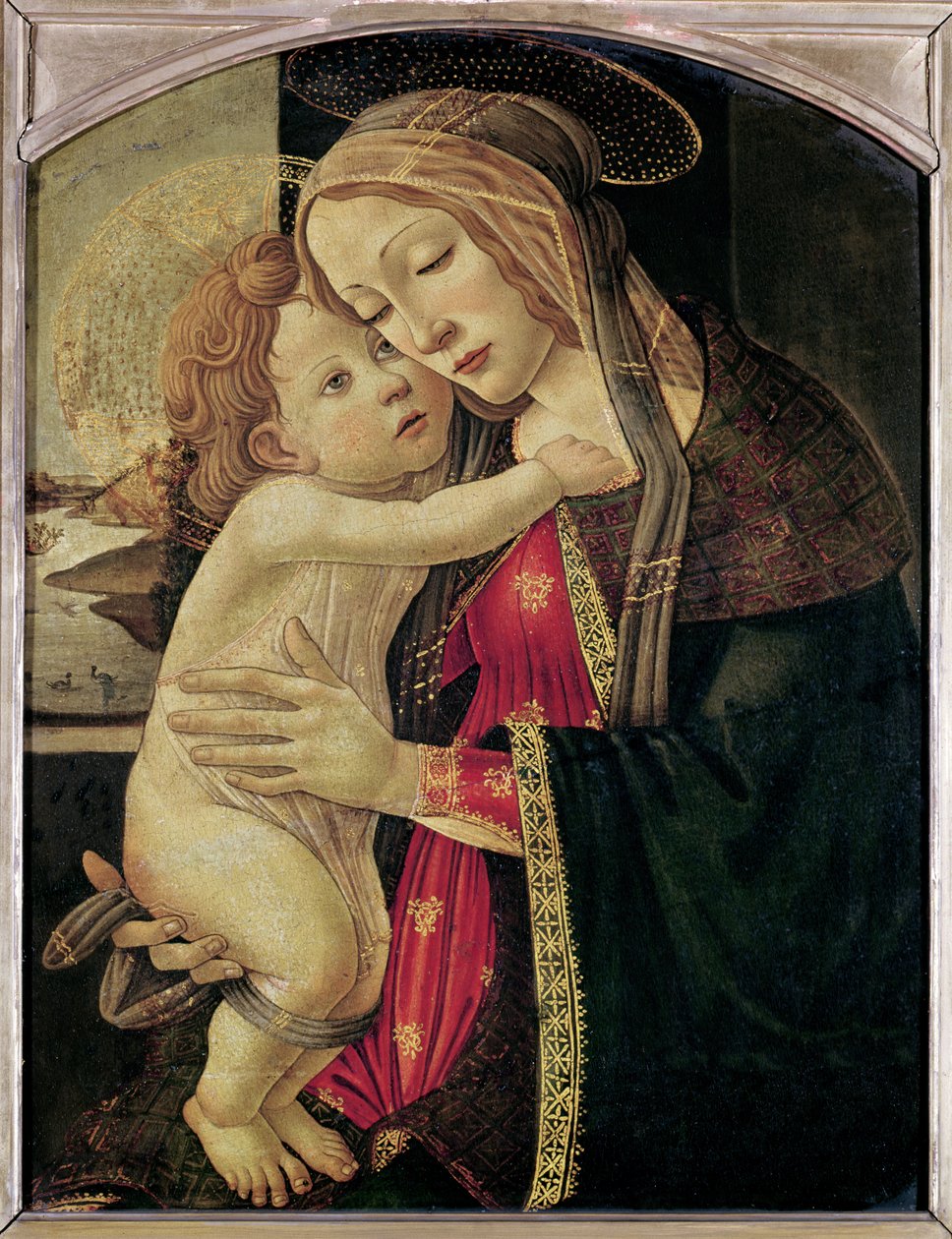 Jomfruen og barnet, ca.1500 av Sandro Botticelli