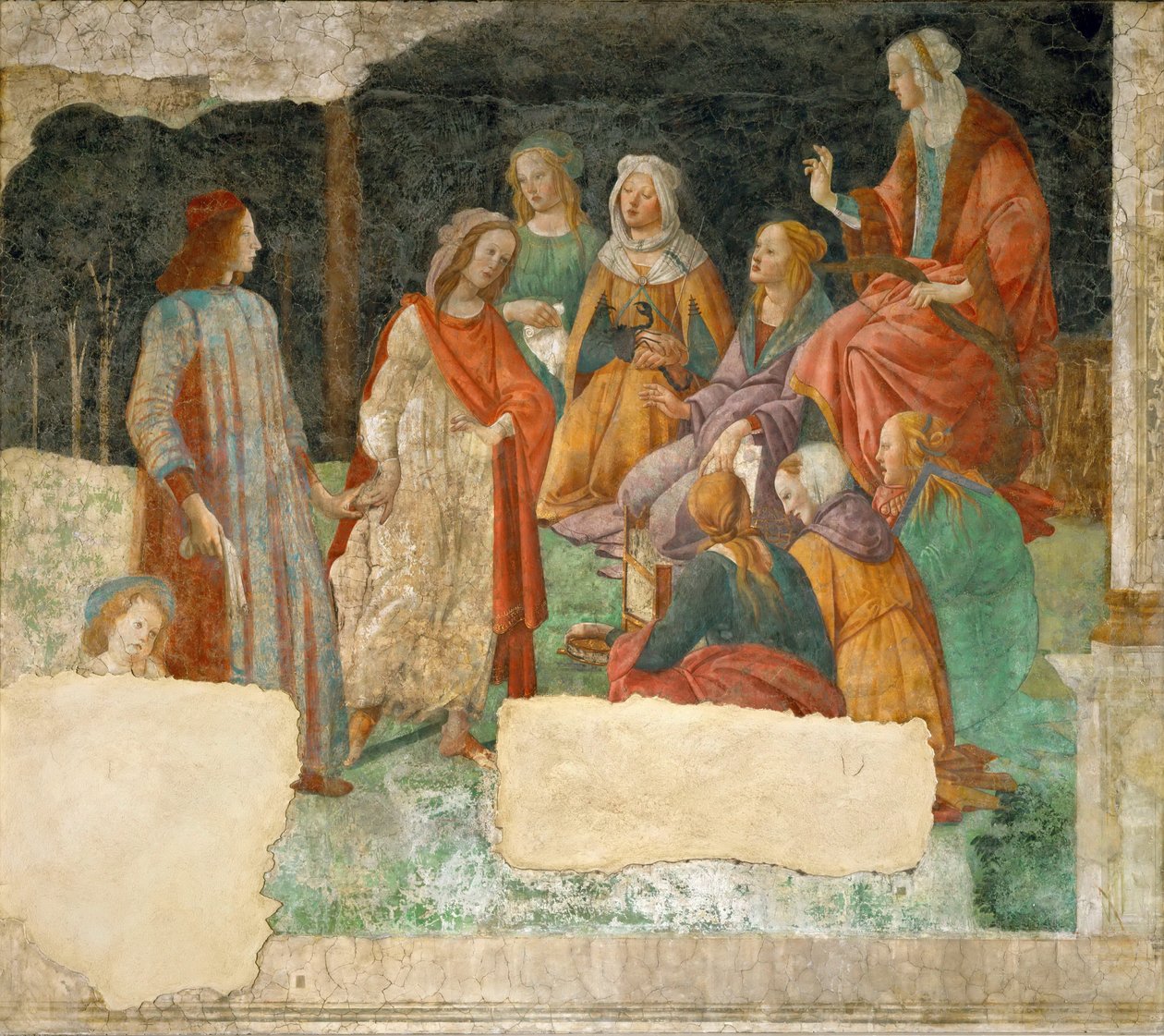 En ung mann blir introdusert for de syv liberale kunstene av Sandro Botticelli