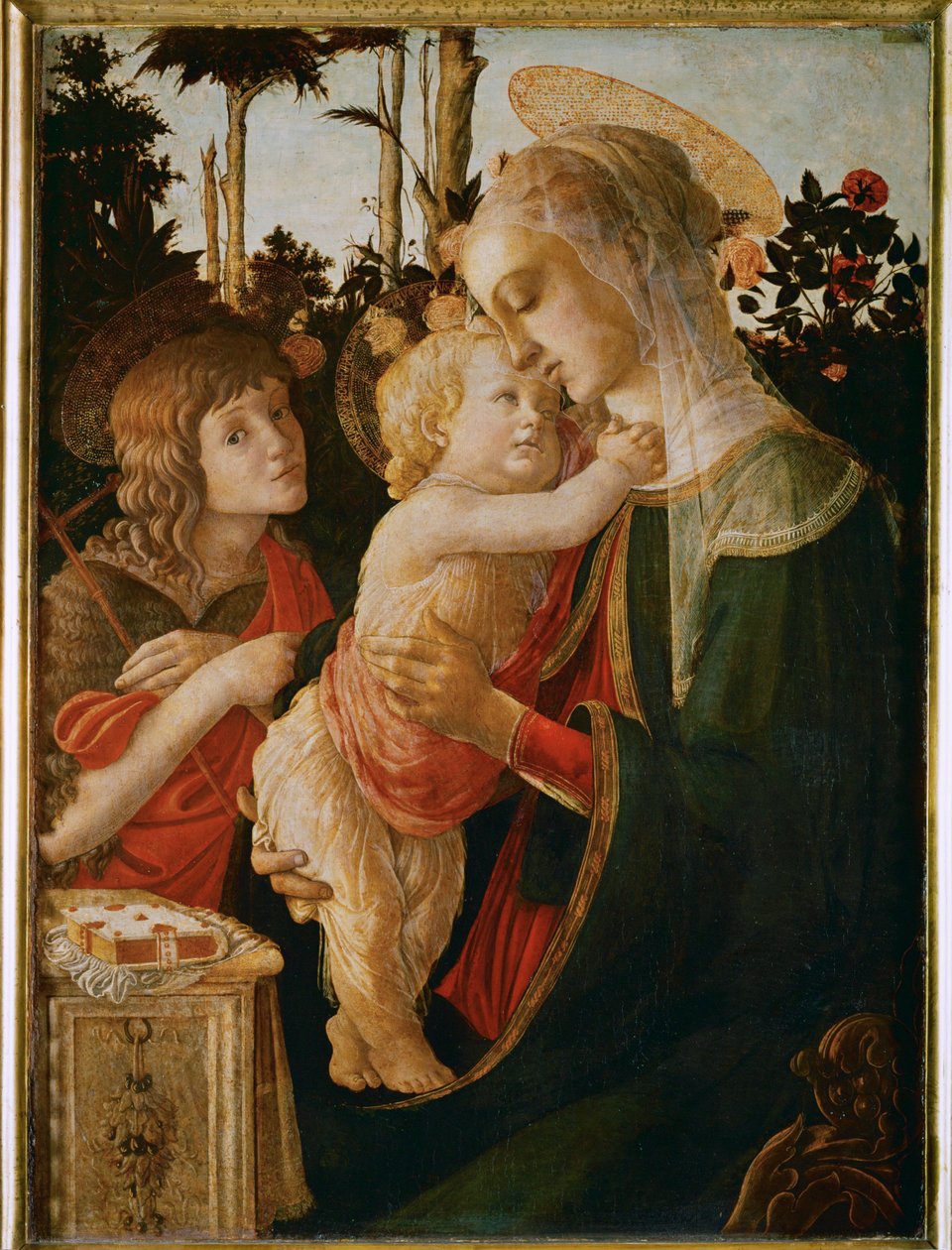 Madonna mit Kind und Johannes dem Täufer von Sandro (1444/5-1510) Botticelli