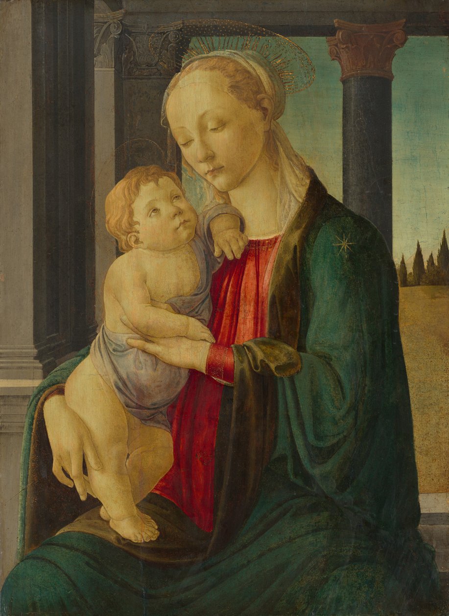Madonna og barn, ca. 1467 (tempera på panel) av Sandro Botticelli