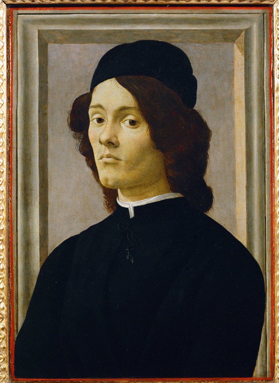 Portrett av en ung mann … av Sandro (1444/5-1510) Botticelli