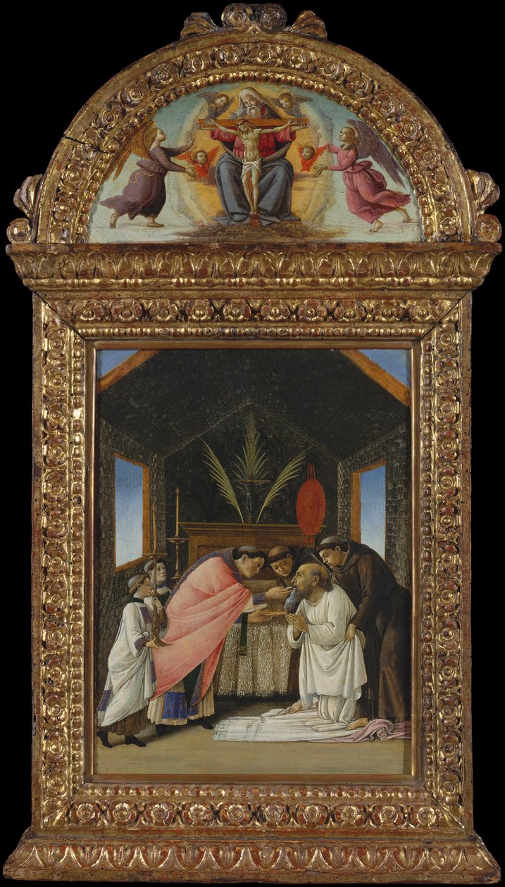 The Last Communion of Saint Jerome, c.1490 (tempera and gold on wood) av Sandro Botticelli