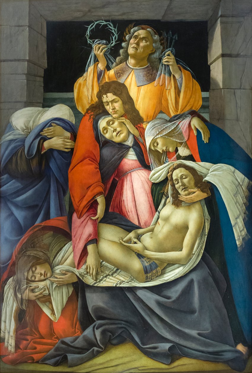 Den døde Kristus sørget av Sandro Botticelli