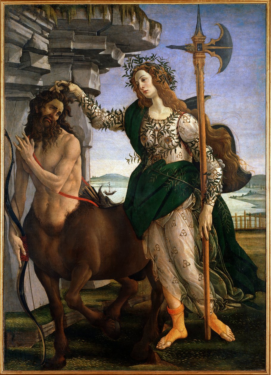 APallas and the Centaur (Tempera på lerret, ca. 1480) av Sandro Botticelli