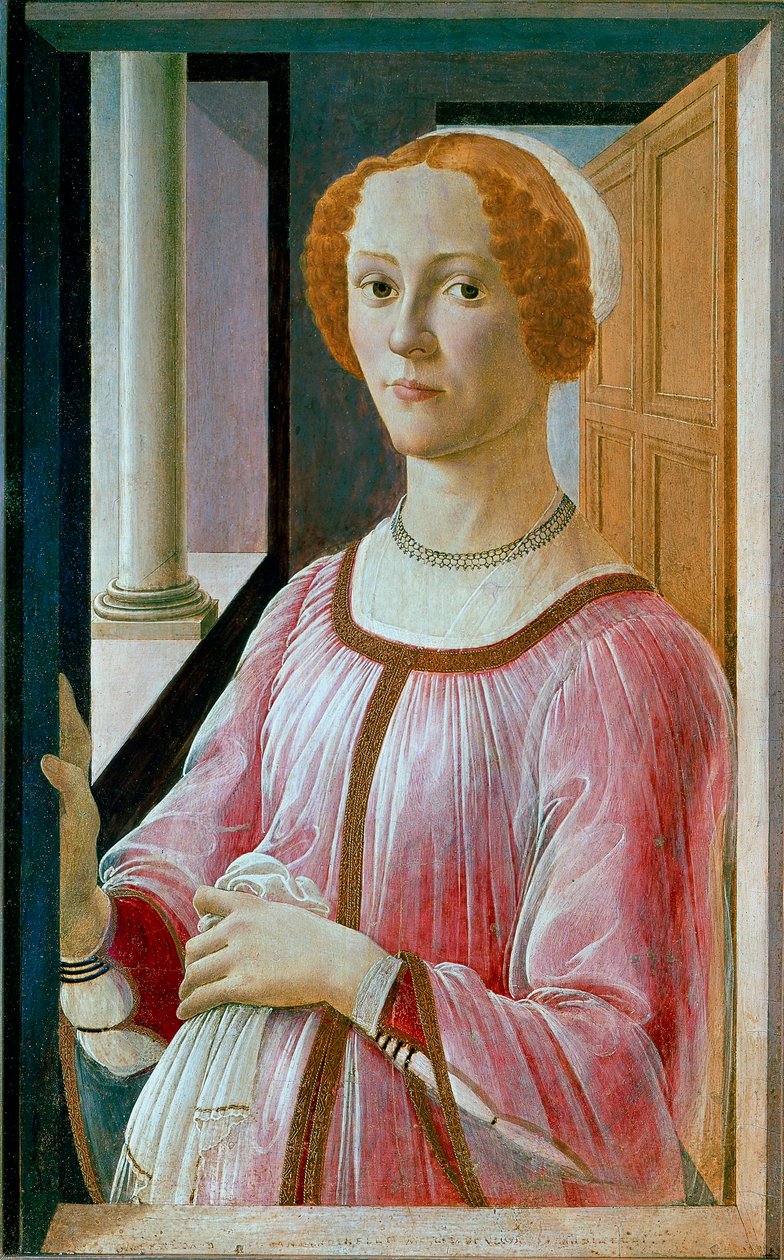 Portrett av Smeralda Bandinelli Detrempe på tre av Alessandro di Mariano dei Filipepi, dit Sandro Botticelli (1445-1510) 1471 ca. Søn 65x41 cm London, Nasjonalgalleriet av Sandro Botticelli