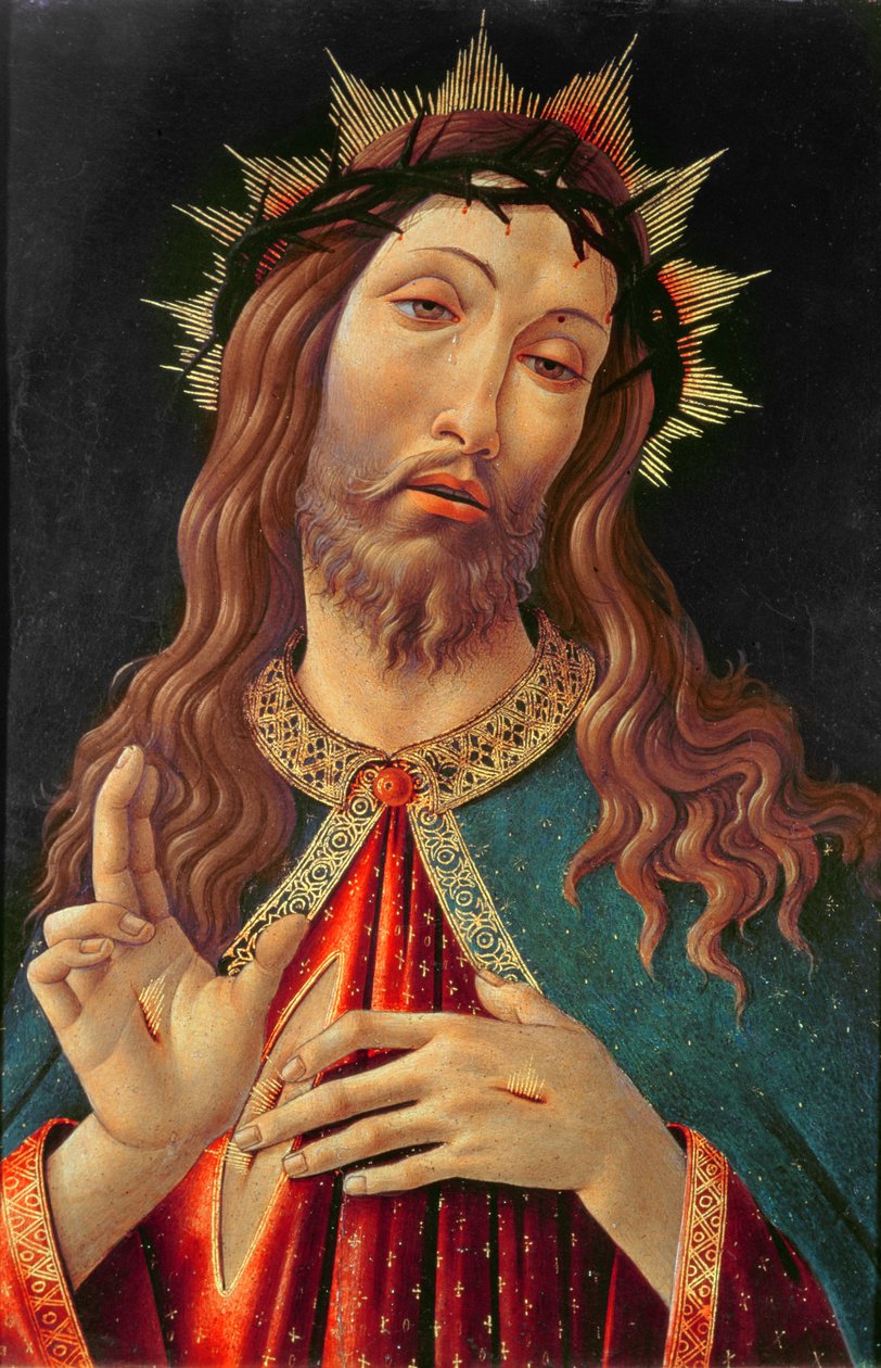 Ecce Homo, eller The Redeemer, ca. 1474 (tempera på panel) av Sandro (attr. to) Botticelli