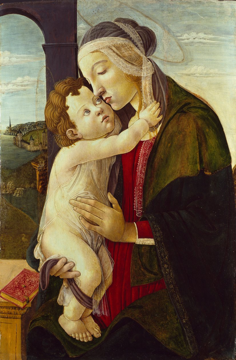 Jomfruen og barnet, c1480-1500. Artister: Sandro Botticelli, ukjent. av Sandro Botticelli