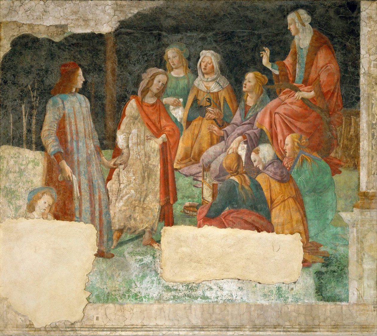 En ung mann blir introdusert for de syv liberale kunstene, 1484-1486 av Sandro Botticelli