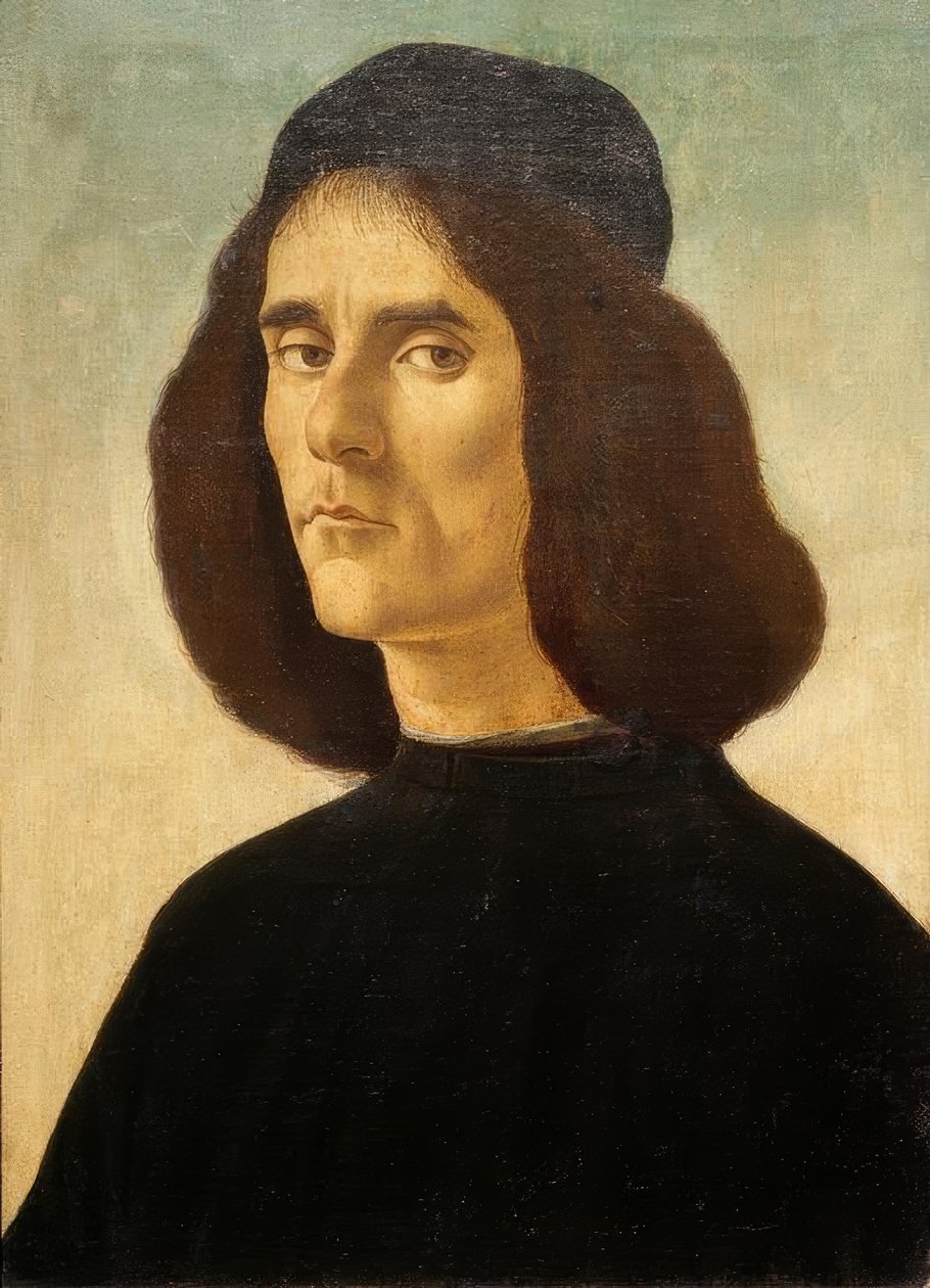 Bildnis av Michael Marullus Tarchaniota av Sandro Botticelli