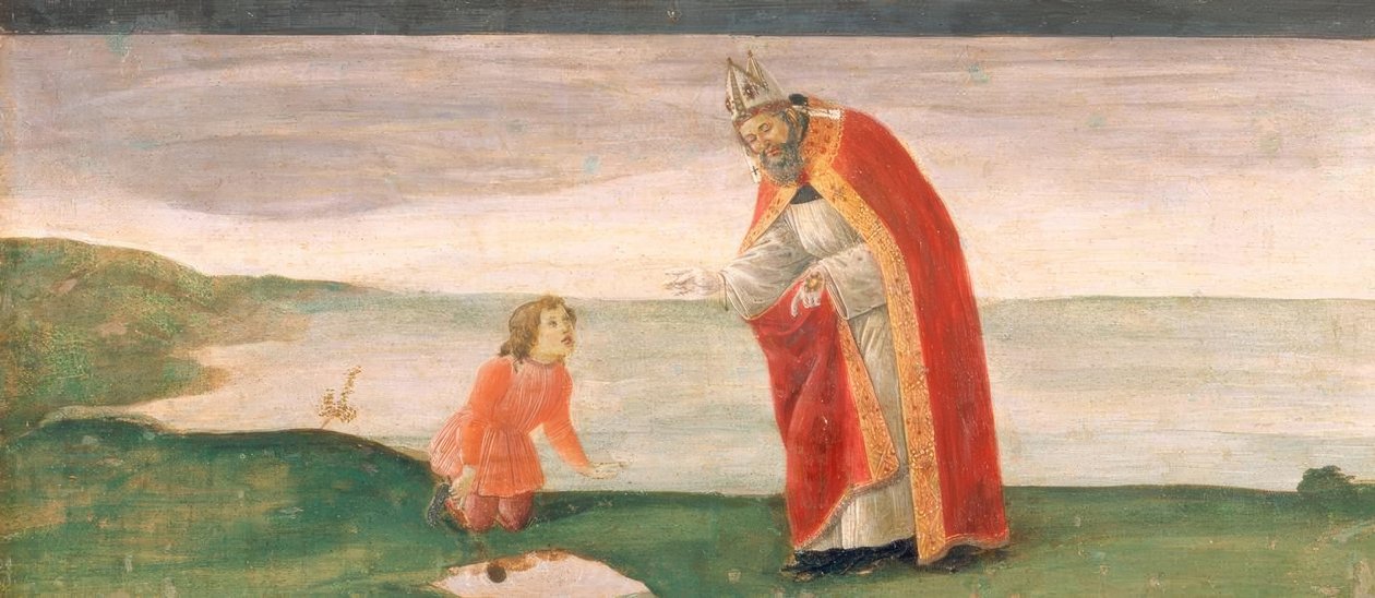 Saint Augustine og gutten på stranden av Sandro Botticelli