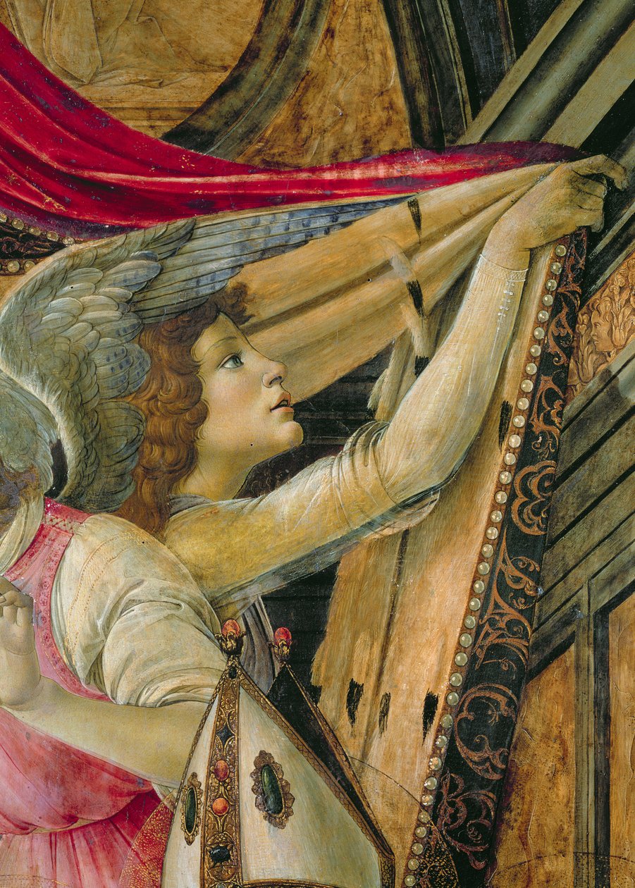 Detalj av engler fra altertavlen i San Barnaba av Sandro Botticelli