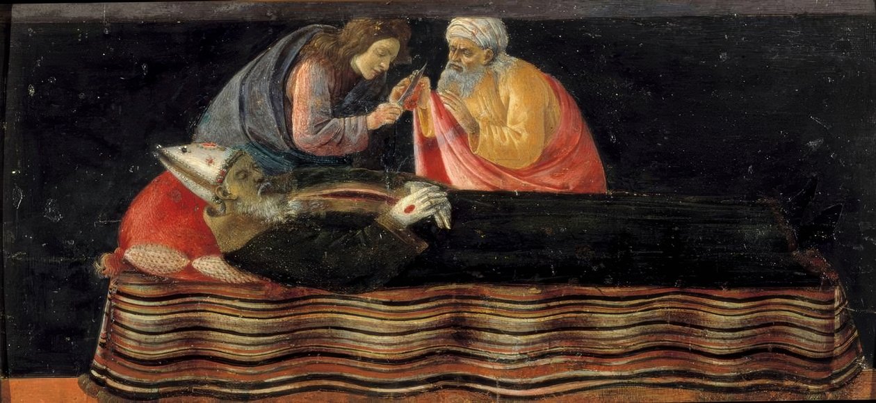 Fjerningen av hjertet fra liket av St. Bisc av Sandro Botticelli