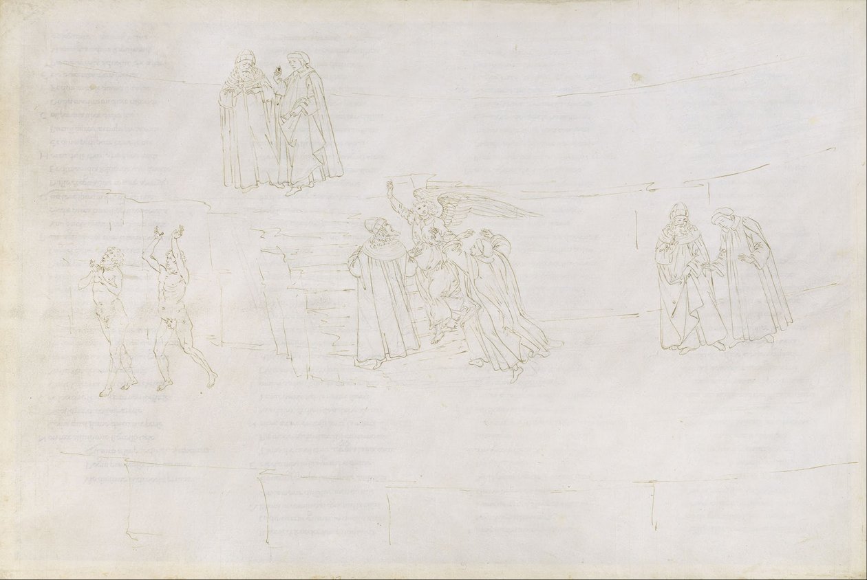 Tegninger til Dantes «Den guddommelige komedie» (Purgatorio 17) av Sandro Botticelli
