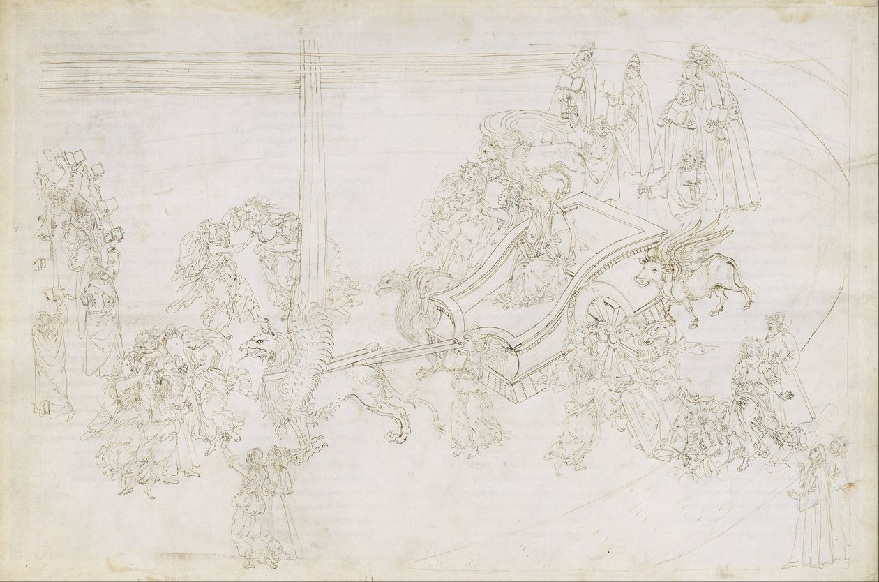 Tegninger til Dantes «Den guddommelige komedie» (Purgatorio 31) av Sandro Botticelli