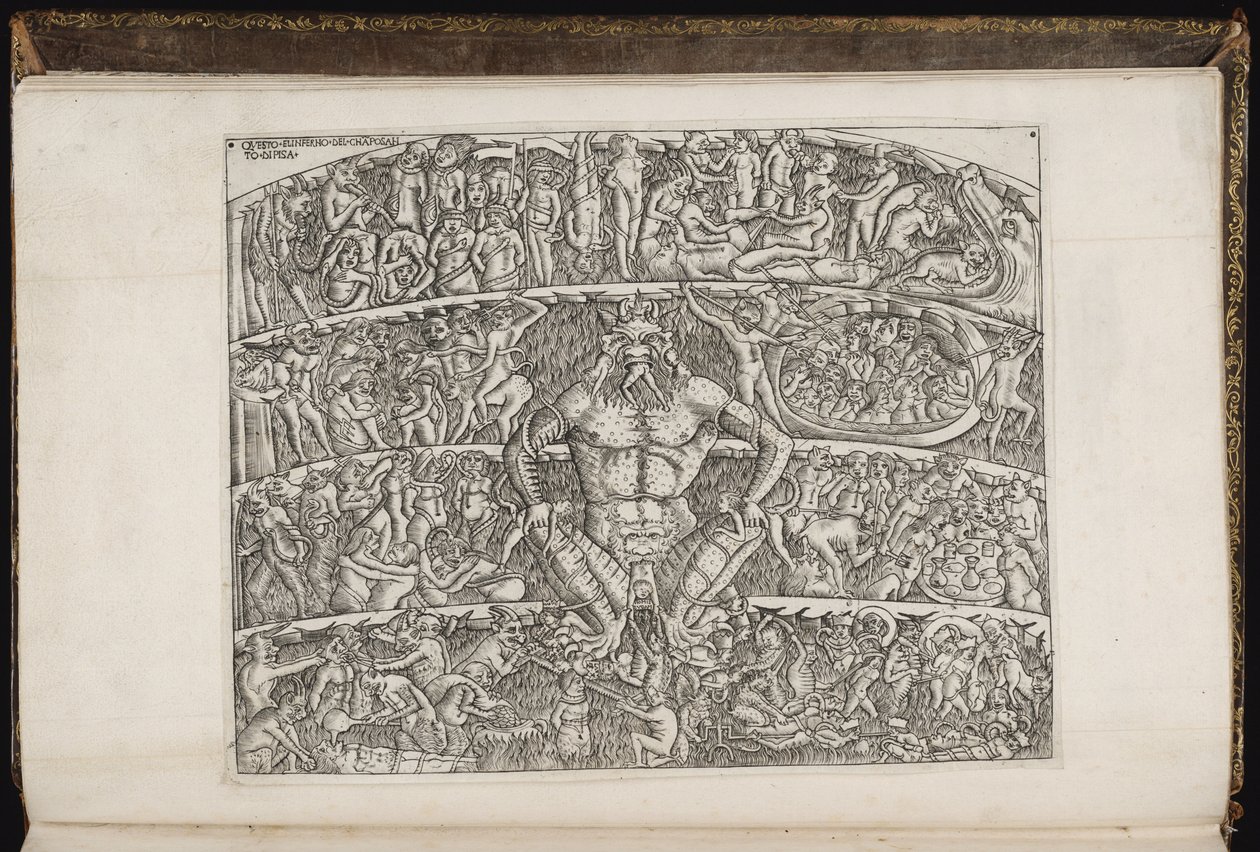 Illustrasjon for Dantes Inferno av Sandro Botticelli