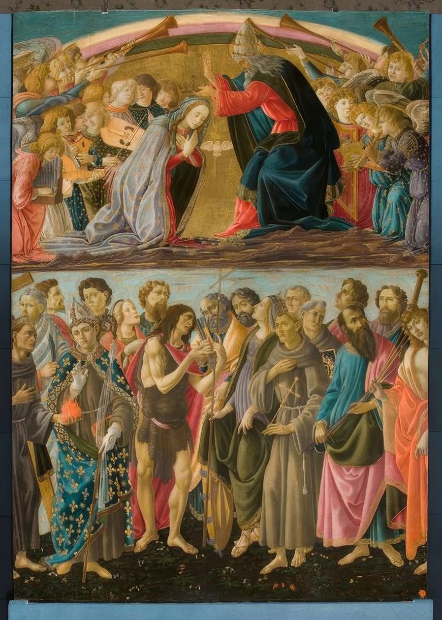 Kroning av Maria med helgener av Sandro Botticelli