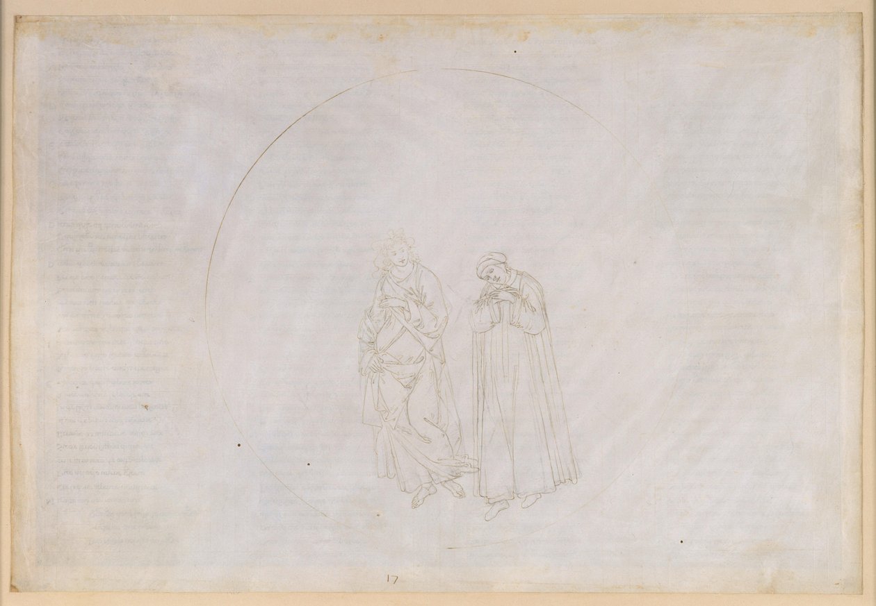 La Divina Commedia, Paradiso XVII. Den femte planetsfæren (Mars’ himmel): Cacciaguida spår Dante eksil, men også evig berømmelse av Sandro Botticelli