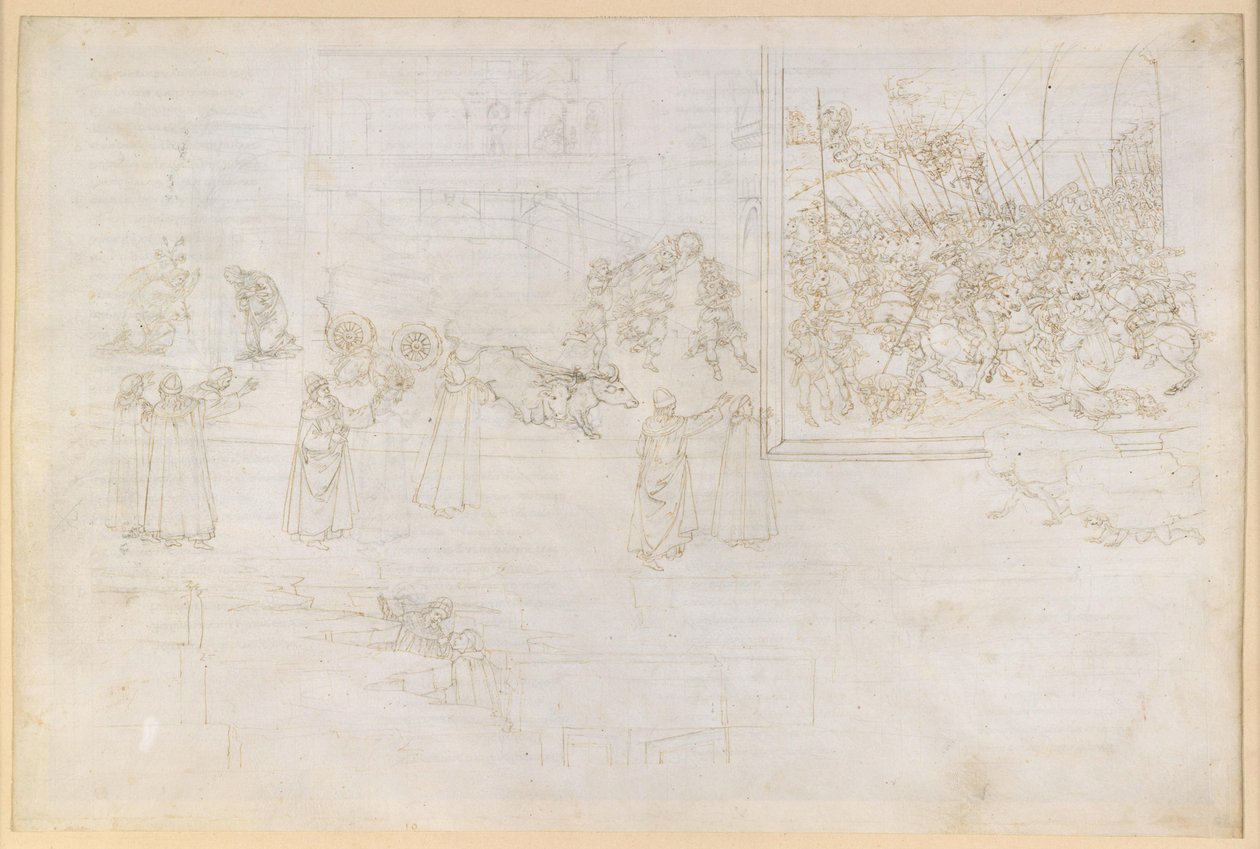 La Divina Commedia, Purgatorio X. Den første sirkelen i Purgatorio: Marmorrelieffene; de hovmodiges bot av Sandro Botticelli