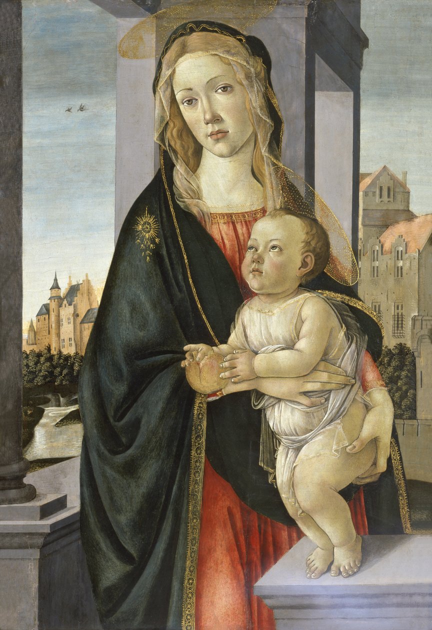 Madonna og barn, 1485-95 av Sandro Botticelli