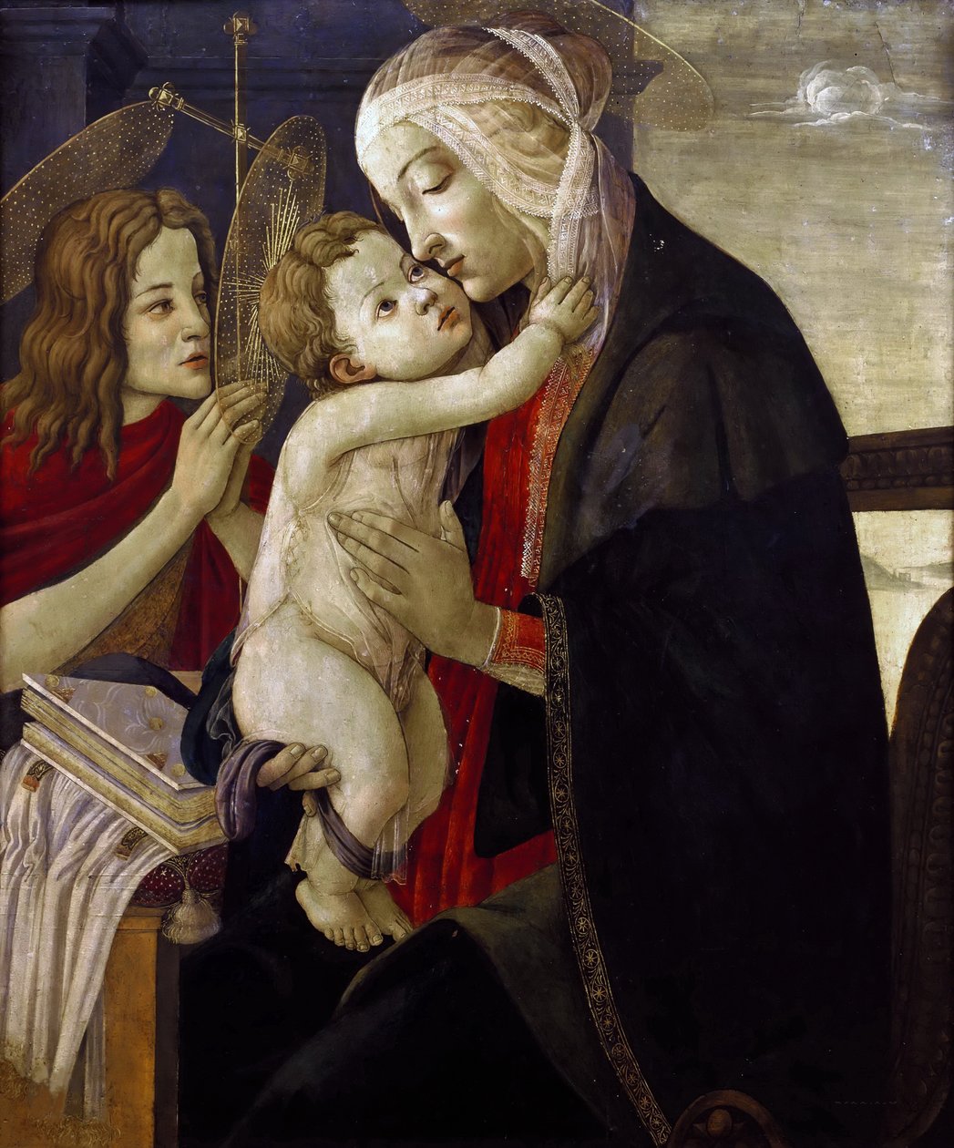 Madonna og barn med spedbarnet Saint John, ca 1485-1490. av Sandro Botticelli