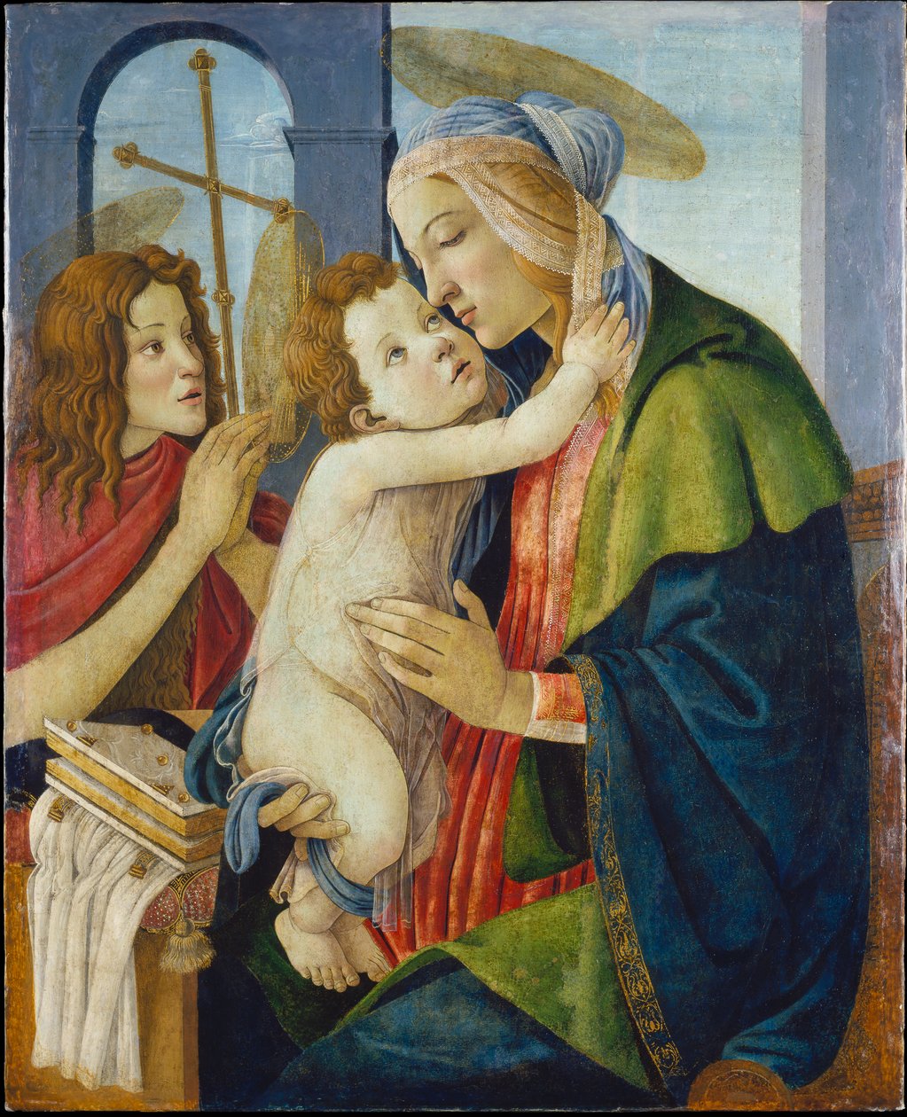 Madonna og barnet med den lille Johannes av Sandro Botticelli