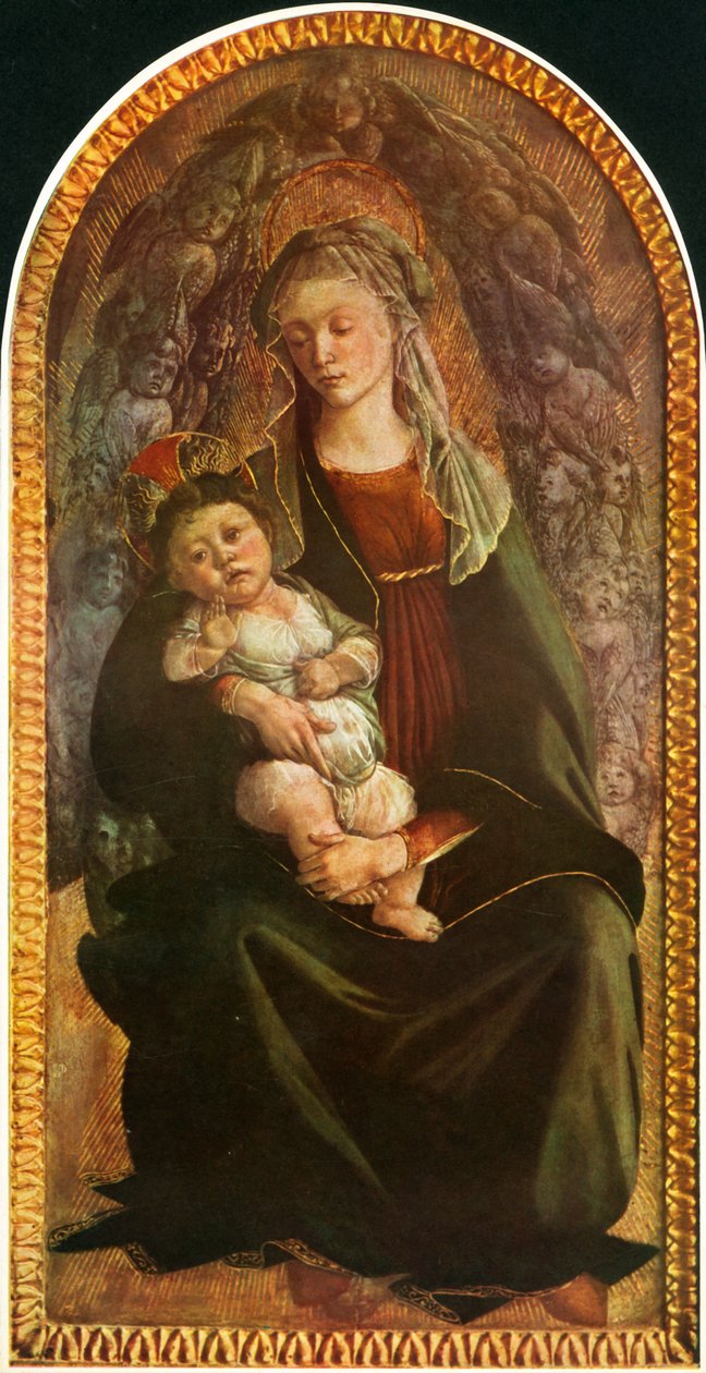 Madonna in Glory with Seraphim, c1469-1470, 1937. av Sandro Botticelli