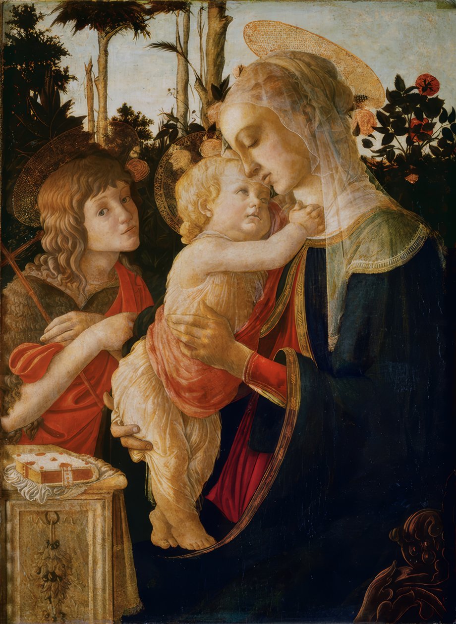 Madonna med barn og Johannesknaben av Sandro Botticelli