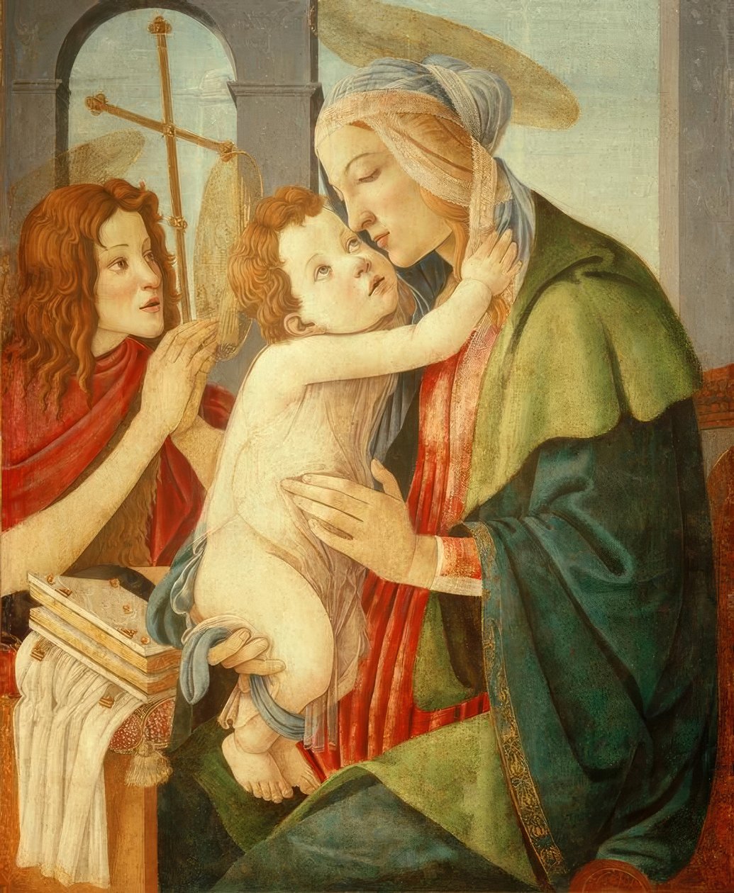 Madonna med barn og Johannesknaben av Sandro Botticelli
