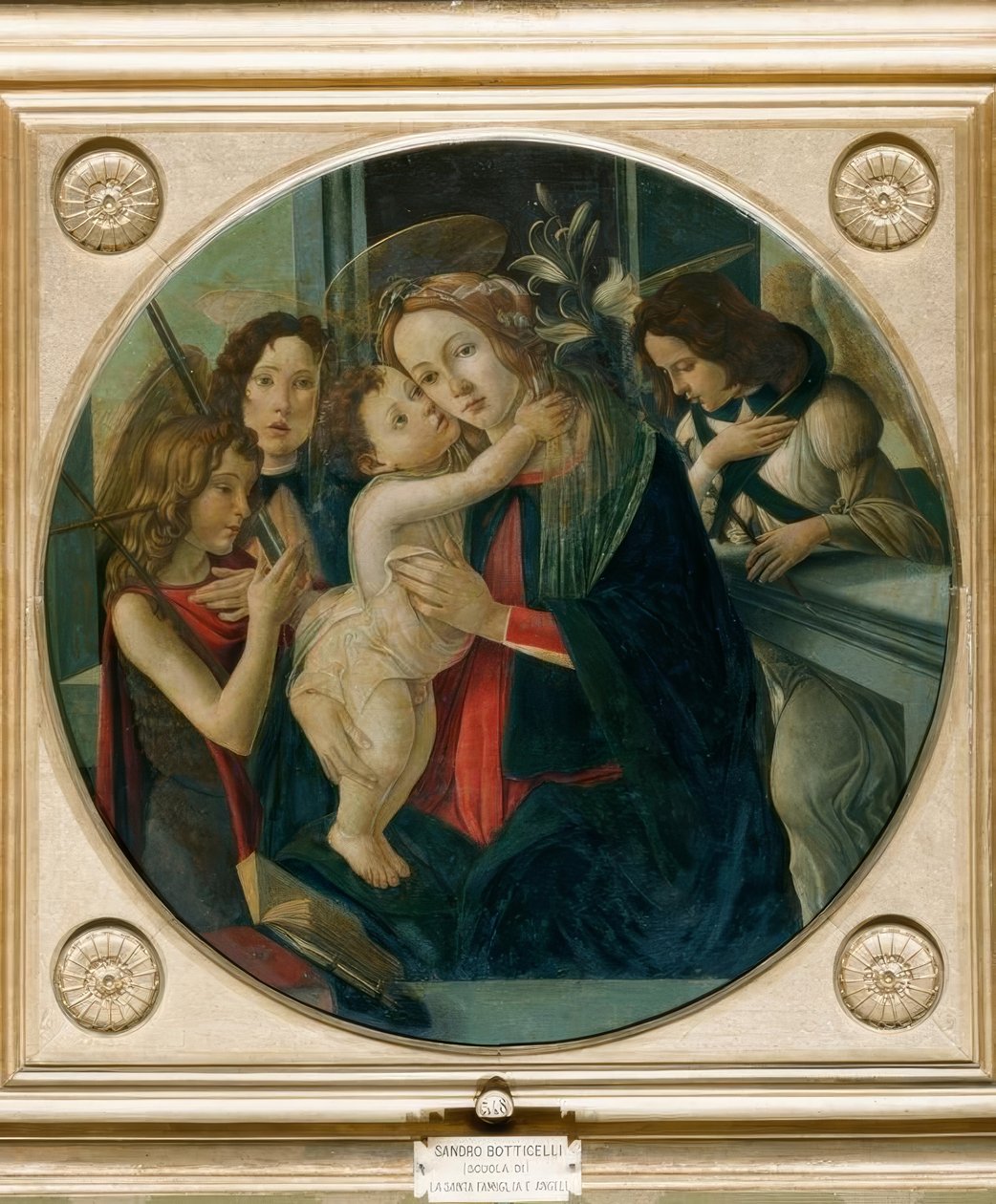 Maria med barnet, gutten John og to engler av Sandro Botticelli
