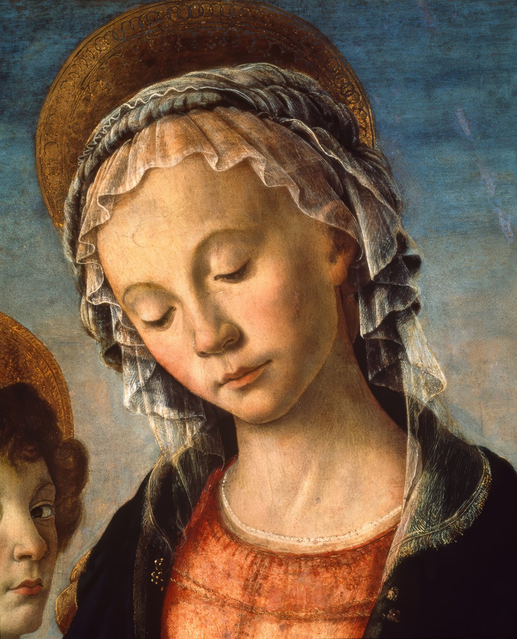 Maria med barnet, gutten Johannes og to engler av Sandro Botticelli
