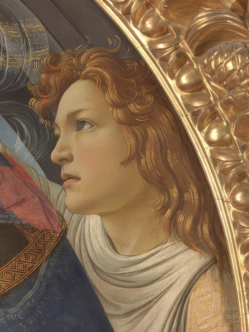 Maria med barn og fem engler av Sandro Botticelli