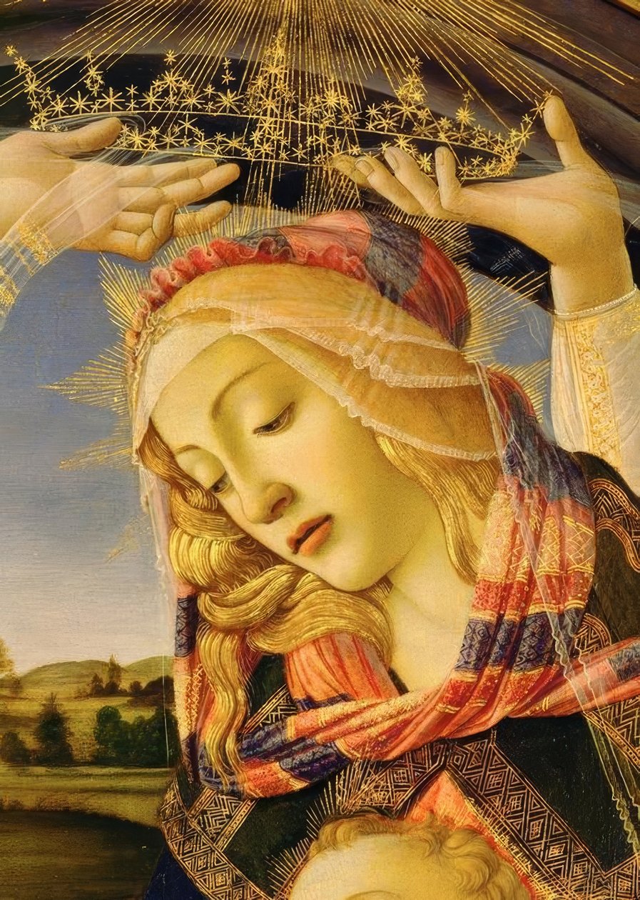 Maria med barnet og fem engler av Sandro Botticelli