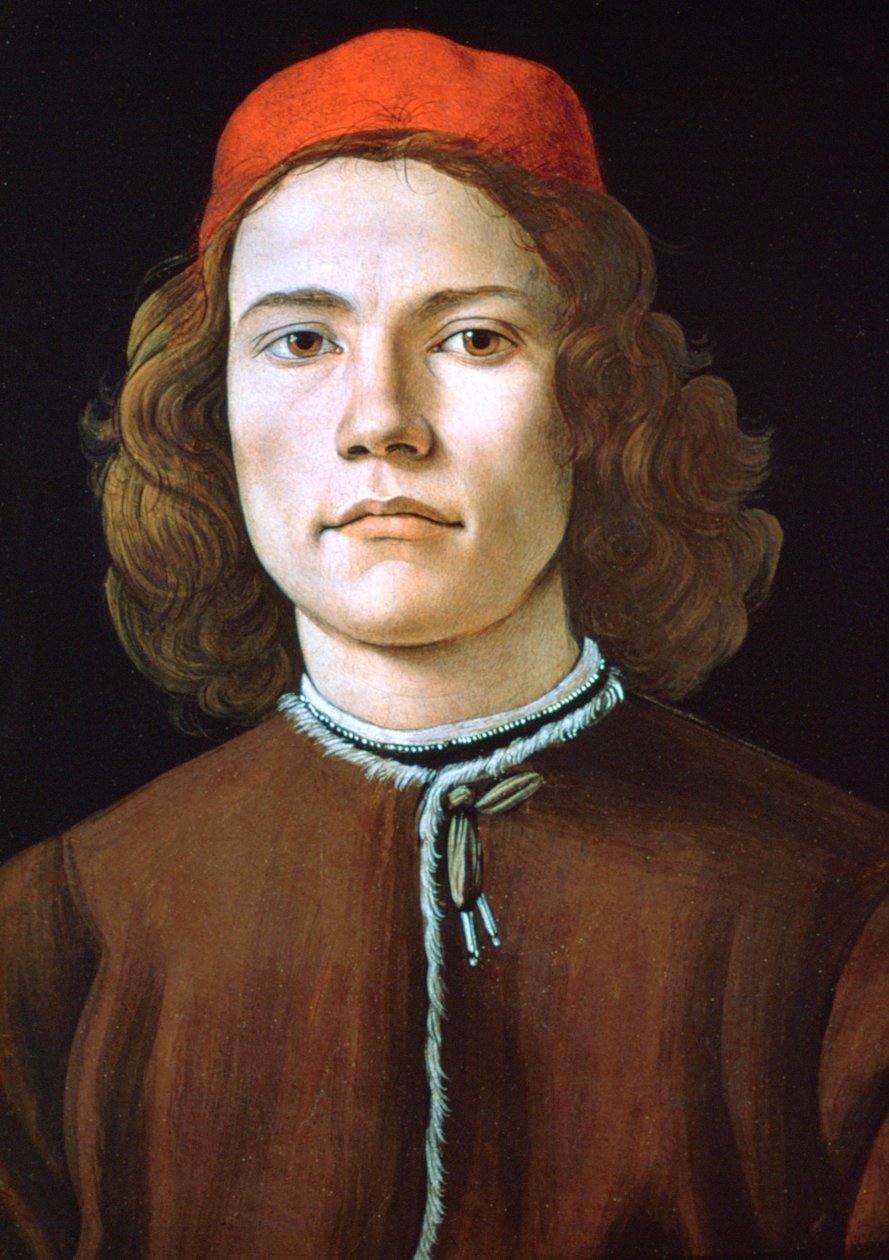 Portrett av en ung mann, c1480-1485 av Sandro Botticelli