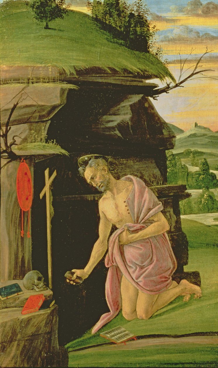 St. Jerome, 1490-tallet (tempera på panel) av Sandro Botticelli