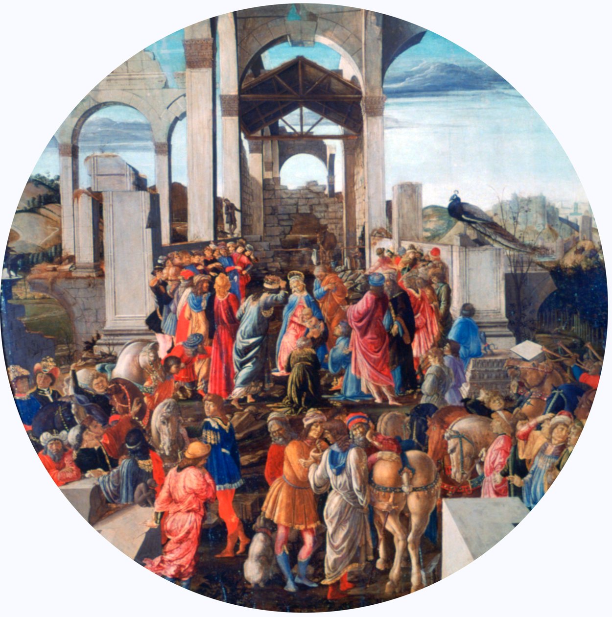 Kongenes tilbedelse, c1470-1475 av Sandro Botticelli