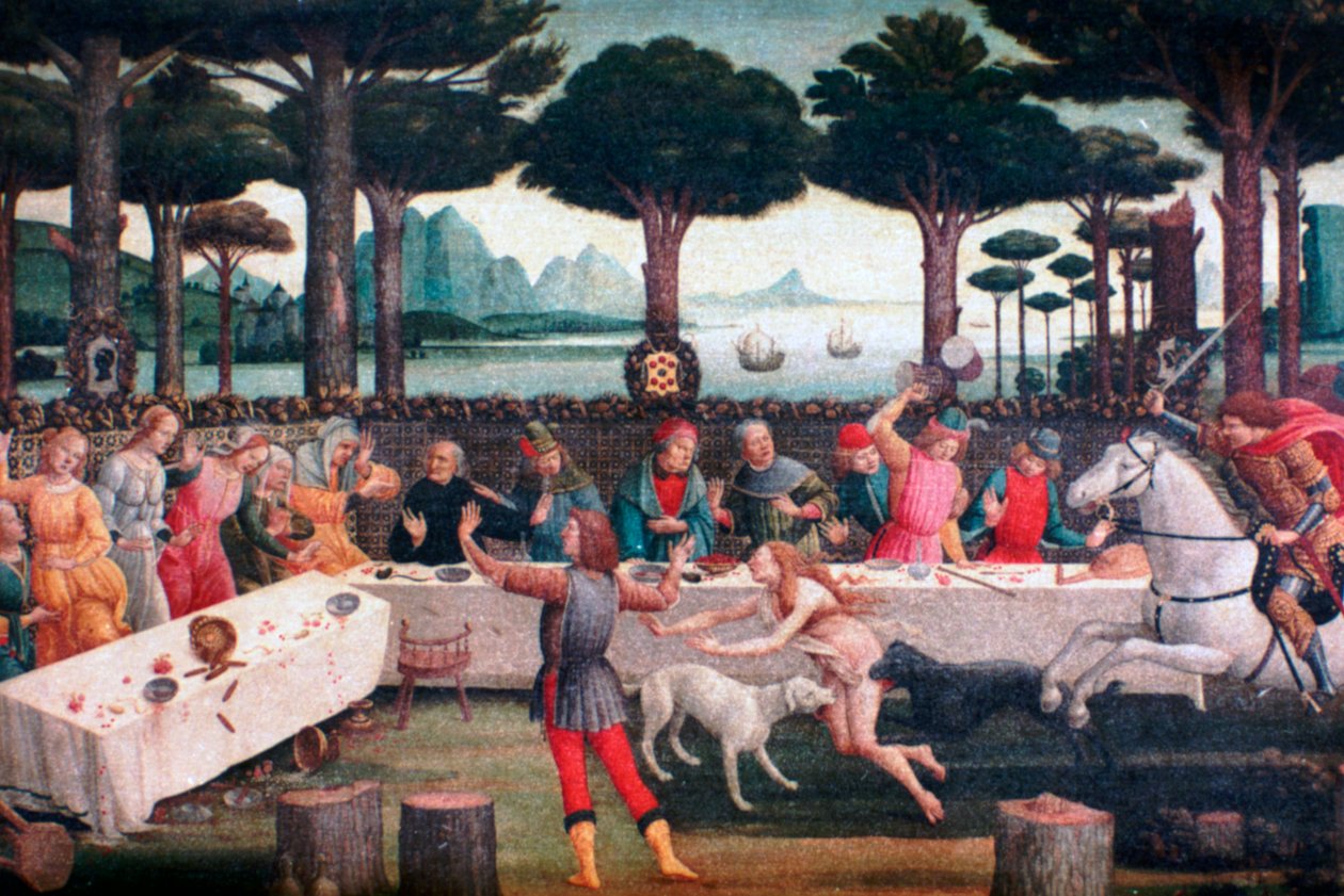 Banketten i furuskogen, 1482-1483 av Sandro Botticelli